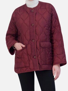 Hudson Jeans Women's Red Onion Quilting Oversized Liner Jacket Size S